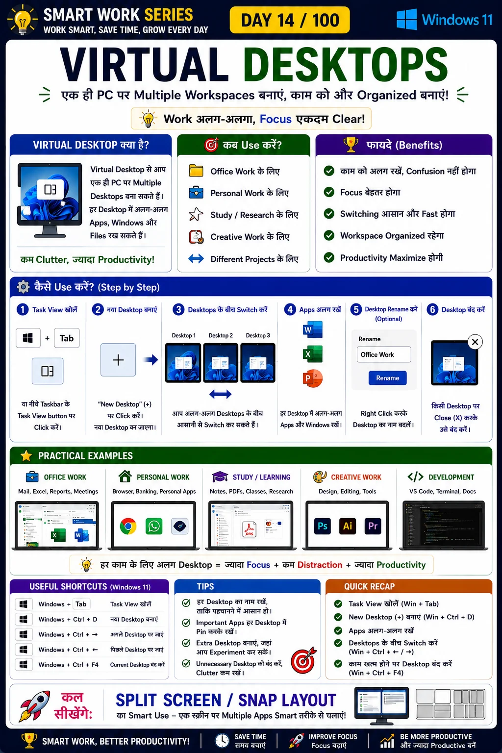 Virtual Desktops Win+Tab